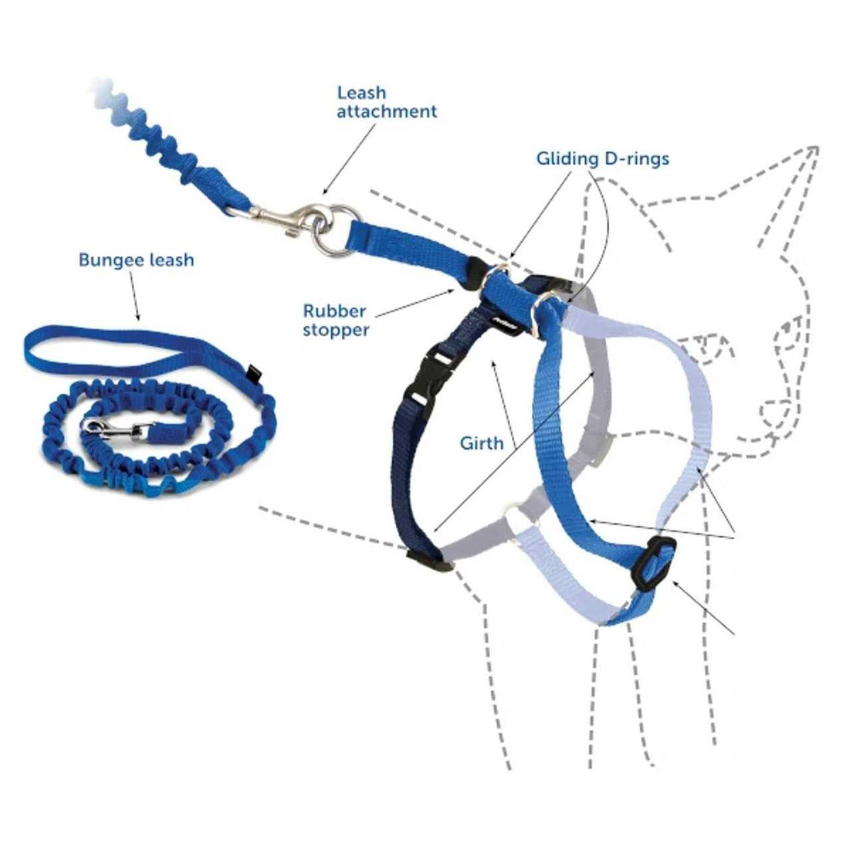 Cat Harness Bungee Leash F2913