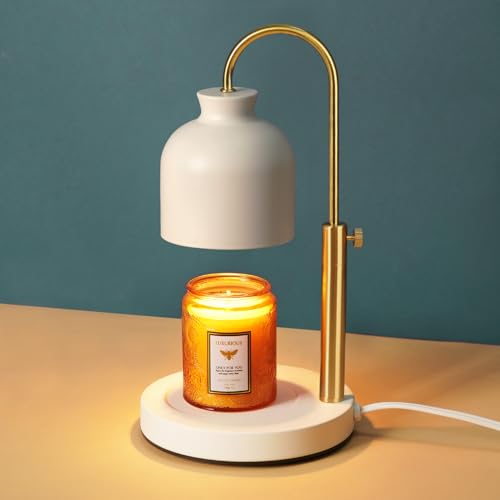 Blue Candle Warmer Lamp with Timer, Dimmable, 2 Bulbs E562659