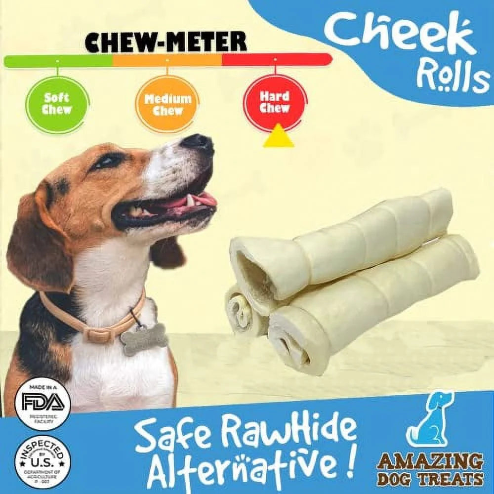 10" Beef Cheek Rolls 4 Count Dog Chew L93043