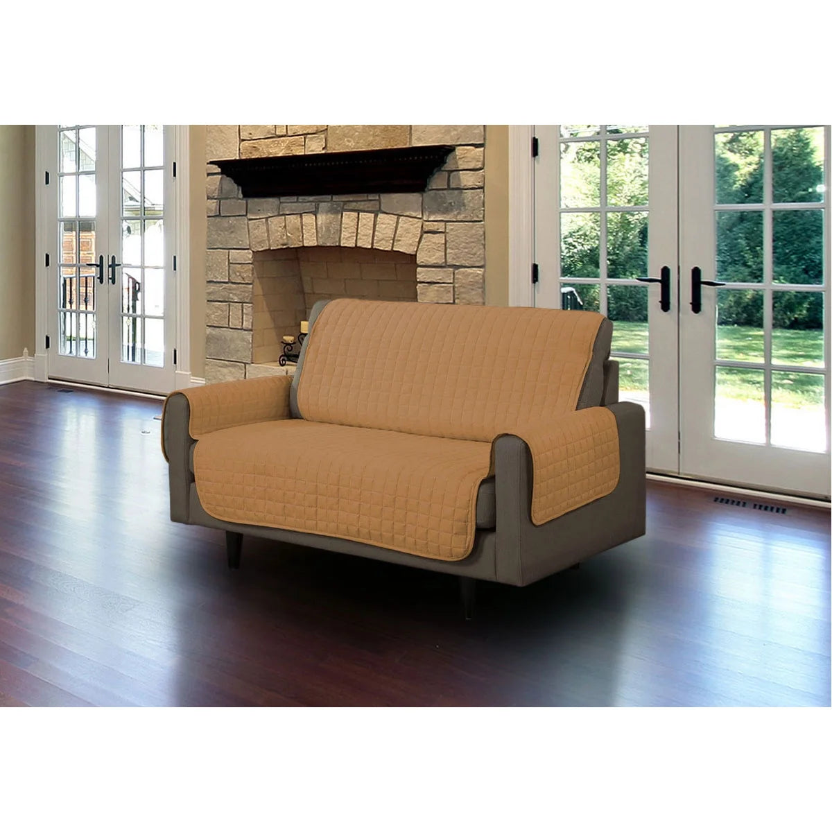 Quilted Microsuede Machine Washable Sofa Slipcover Z849