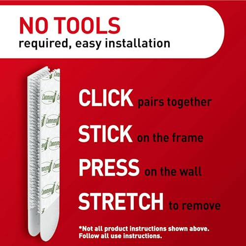 White Large Picture Hanging Strips, 14-Pairs W367