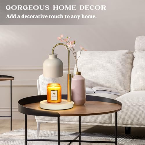 Blue Candle Warmer Lamp with Timer, Dimmable, 2 Bulbs E562659