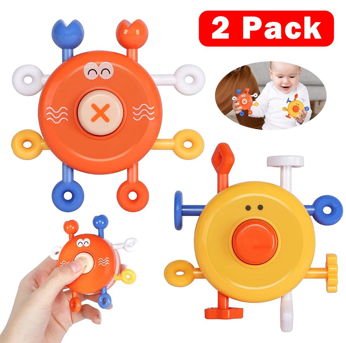 2 Pack Baby Sensory Finger Push Toy R341391