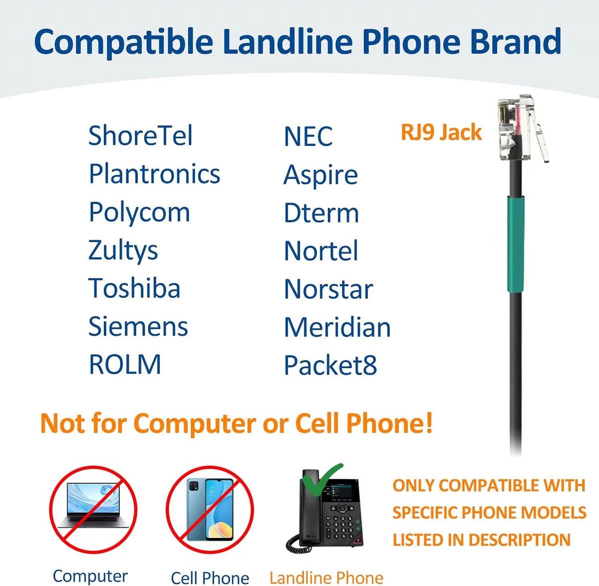 Corded Telephone Headset with Noise Canceling Mic V5685