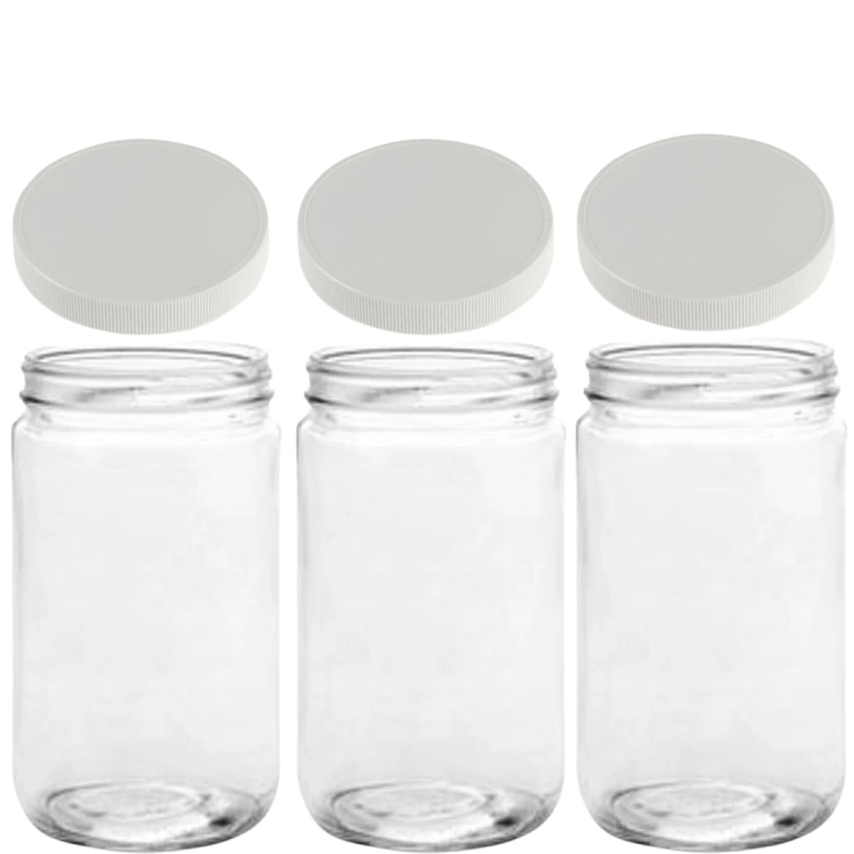 Extra Wide Mouth Glass Quart Jars with Lids 32 oz 3 Pack X90275