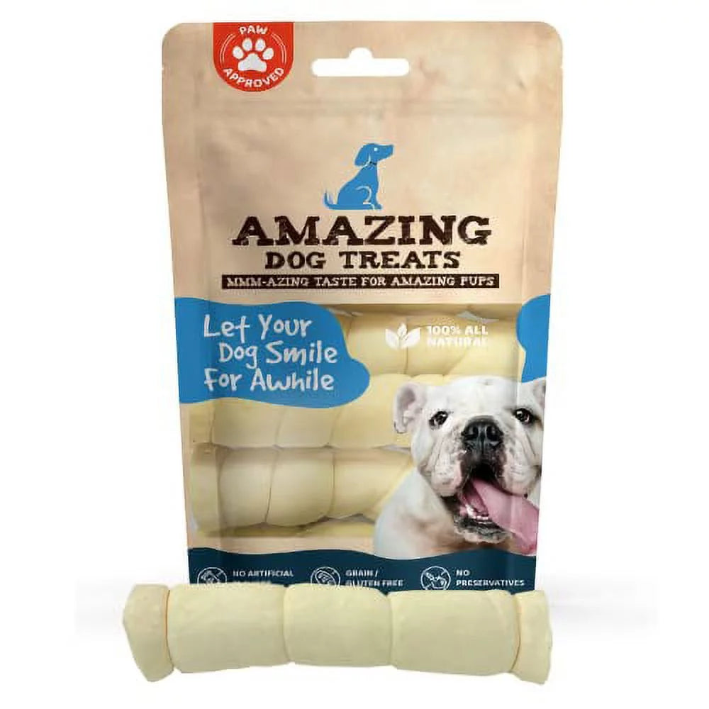 10" Beef Cheek Rolls 4 Count Dog Chew L93043