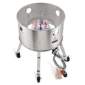 Stainless Steel Propane Burner Turkey Fryer with Wheels 200,000 BTU H286830