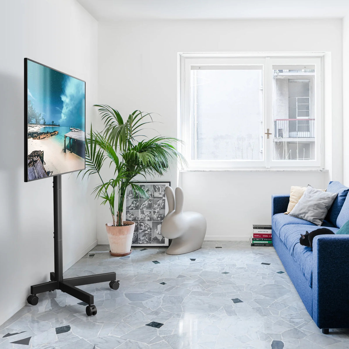 Mobile TV Stand up to 60 inch with Mount Cart W23070