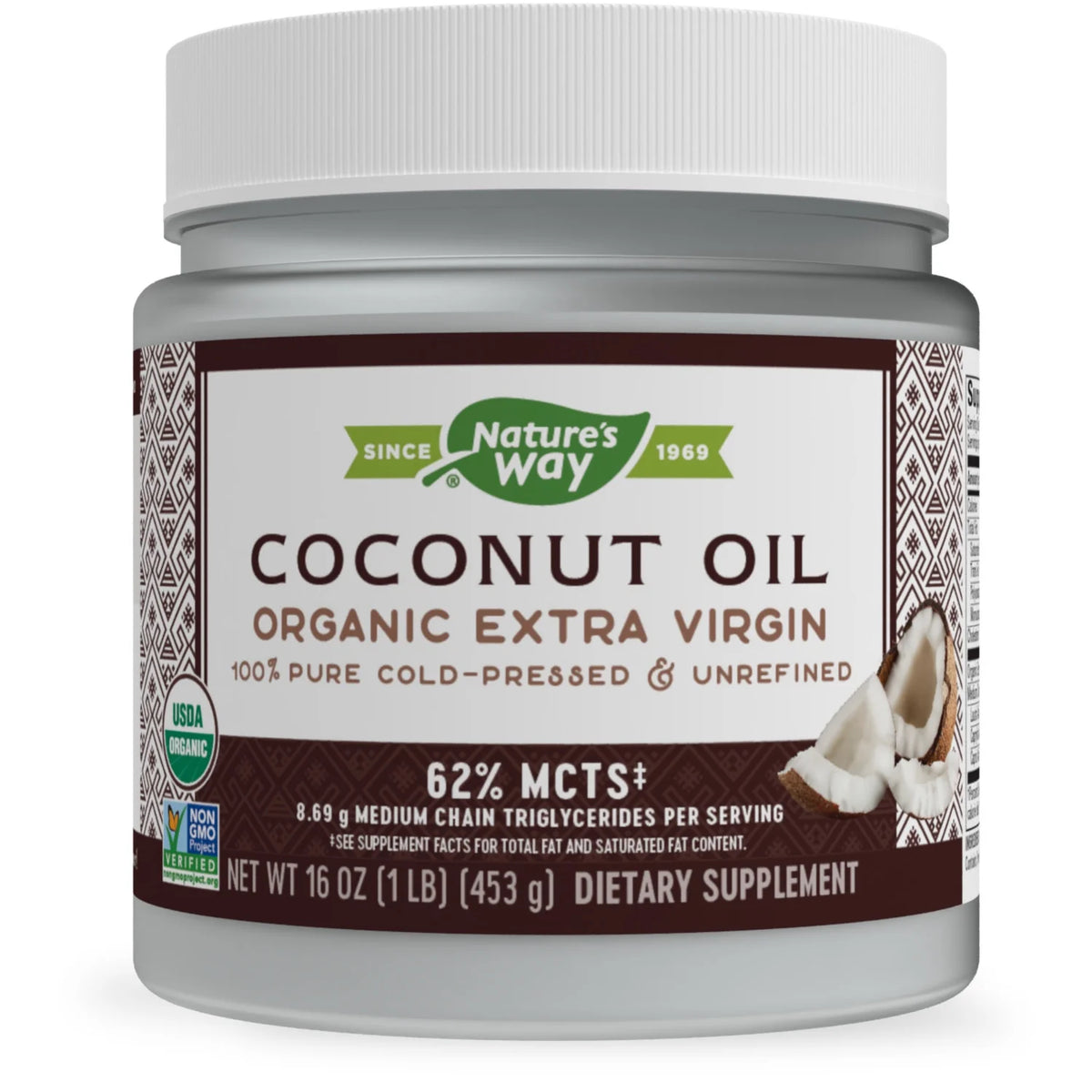 Organic Extra Virgin Coconut Oil, Cold-Pressed & Unrefined, 16 Fl Oz Z4681