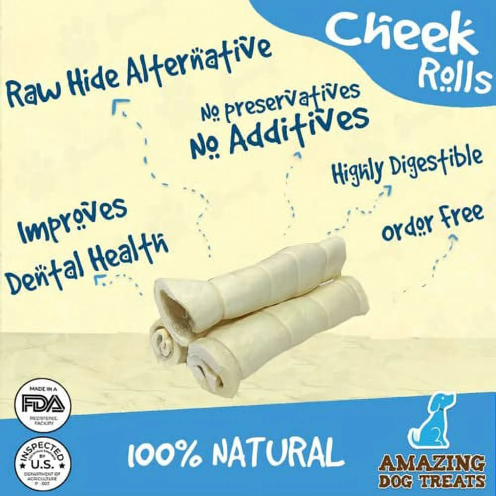 10" Beef Cheek Rolls 4 Count Dog Chew L93043