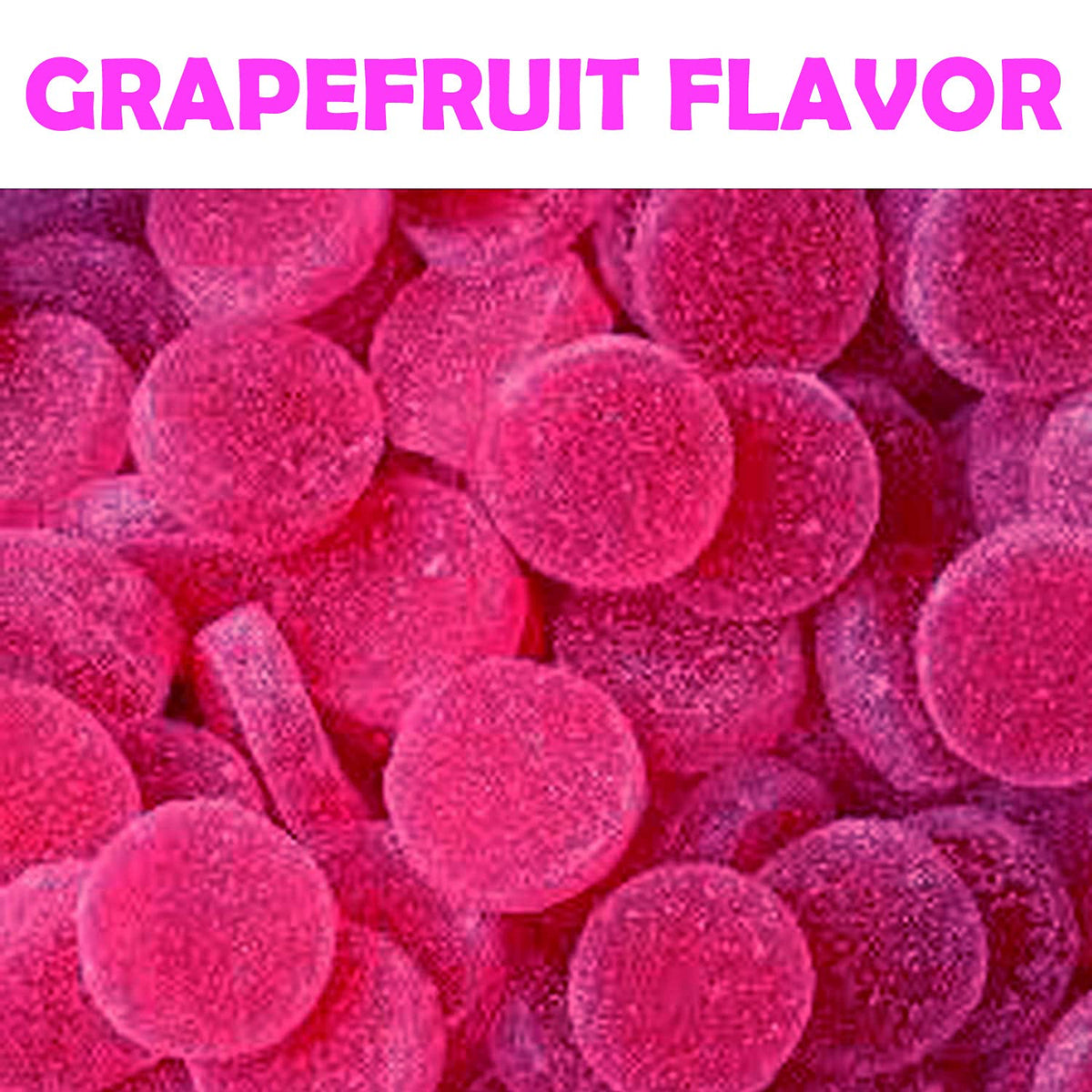 Grapefruit Flavored Fat Free Fruit Jelly Discs Candy W111