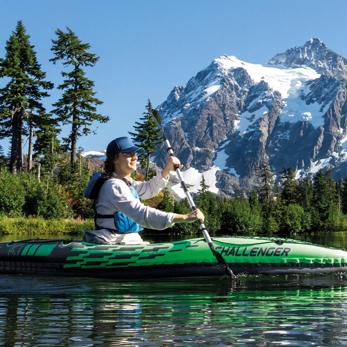 Inflatable Single Person Kayak Set with Pump T90691