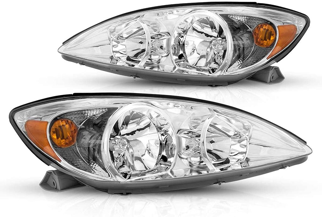Replacement Headlight Assembly for 2002-2004 Camry Amber Reflector Clear Lens Driver & Passenger Side K350010