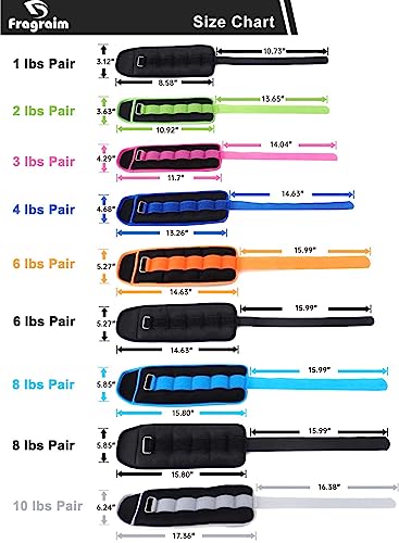 Ankle Weights 1 Pair with Adjustable Strap H808