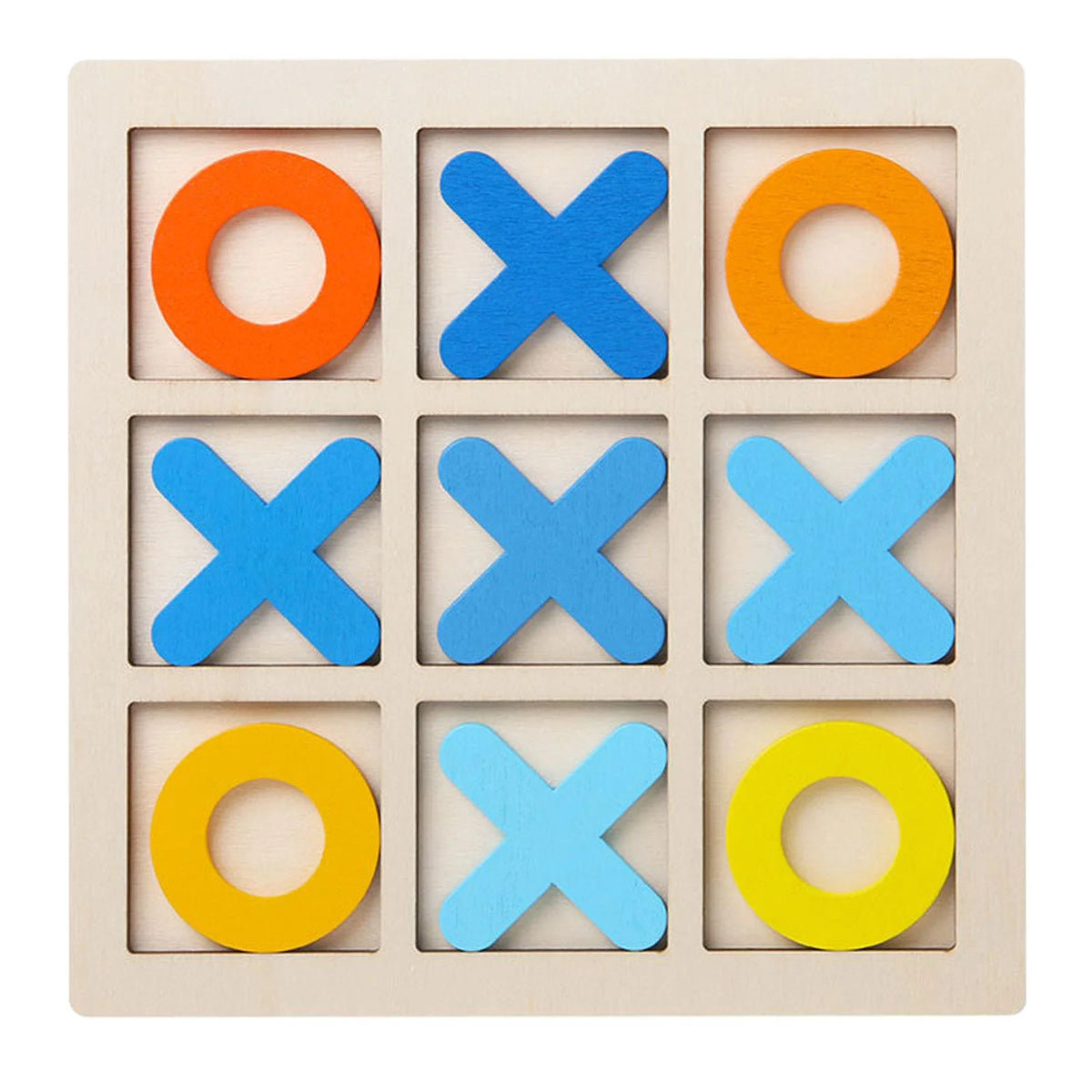 Tic Tac Toe Board Puzzle Game Educational Toys XO Table Toy yellow L9460