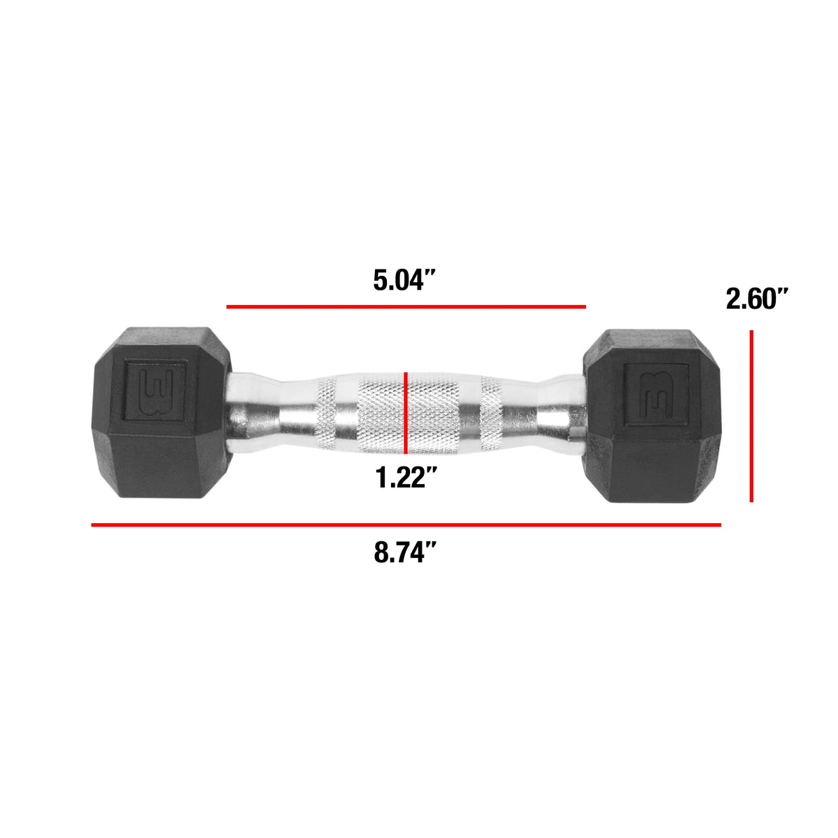 20lb Rubber Hex Dumbbell T389647