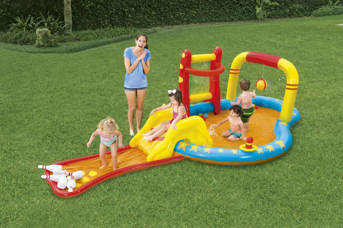 Inflatable Play Pool Center with Slide T48219