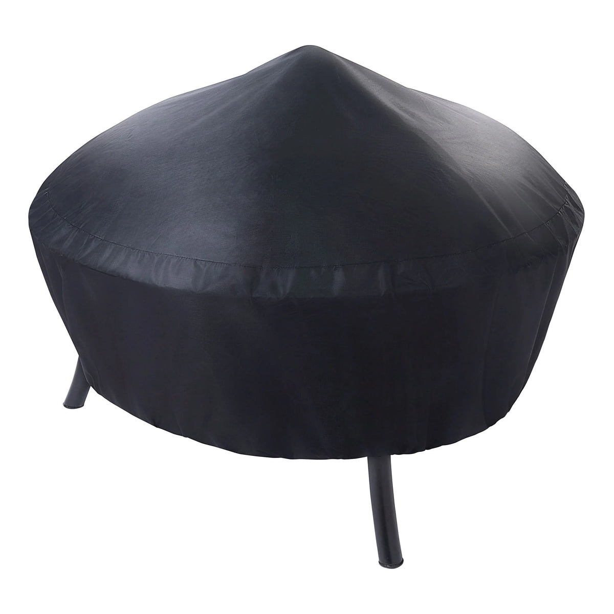 Black Round Iron Wood Burning Fire Pit L566912