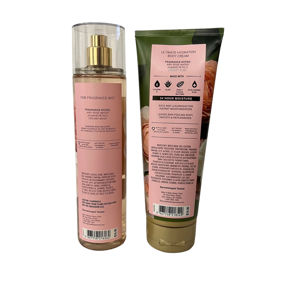 Rose Fragrance Mist & Body Cream Set 8 fl oz D386511