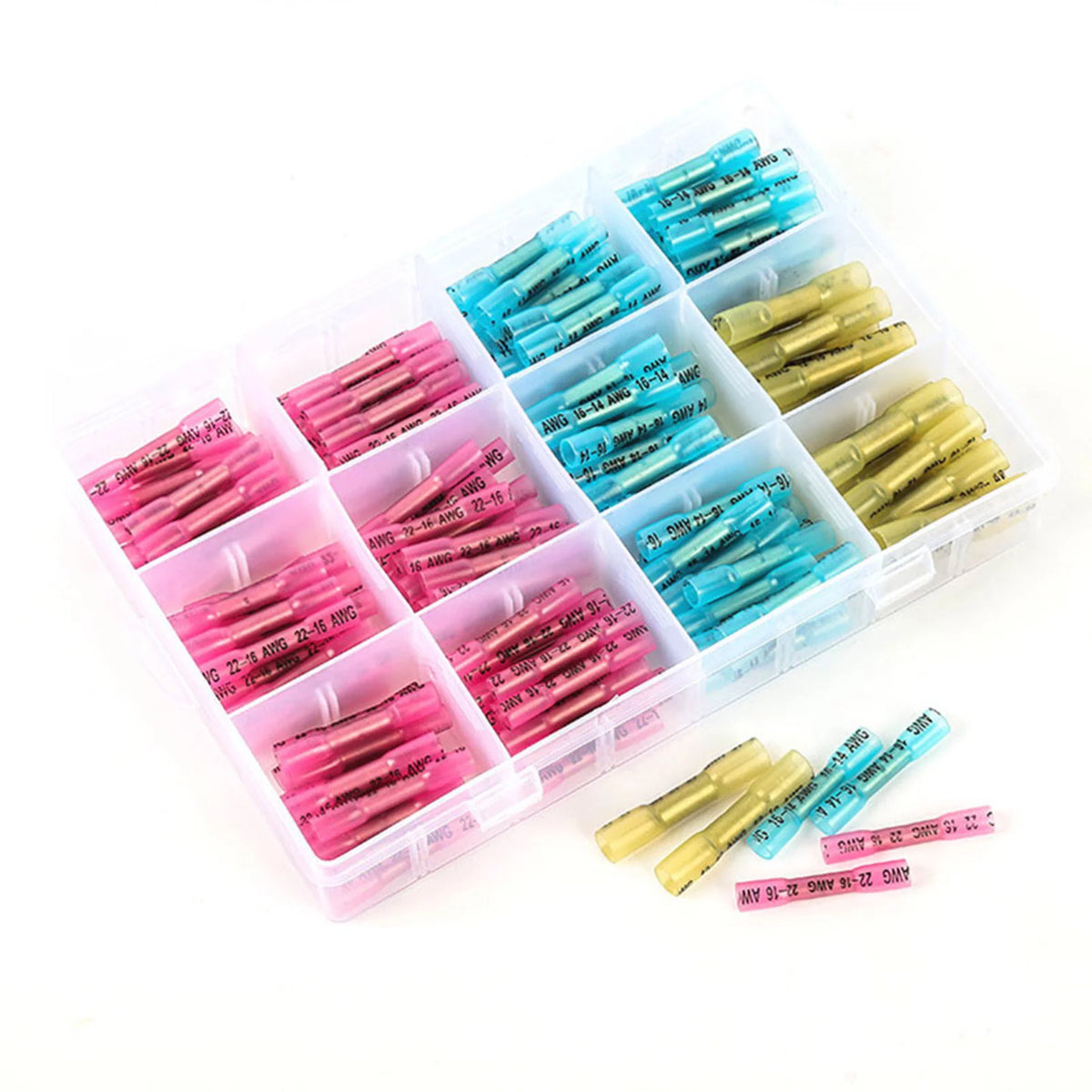 200PCS Insulated Waterproof Heat Shrink Butt Connectors Kit F51097