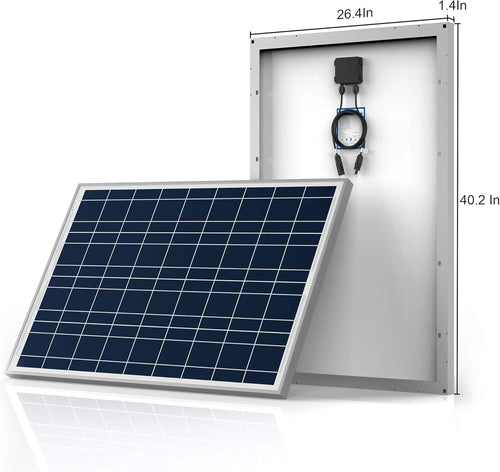 100 Watts Polycrystalline Solar RV Kit with 20A PWM LCD Charge Controller Z9922