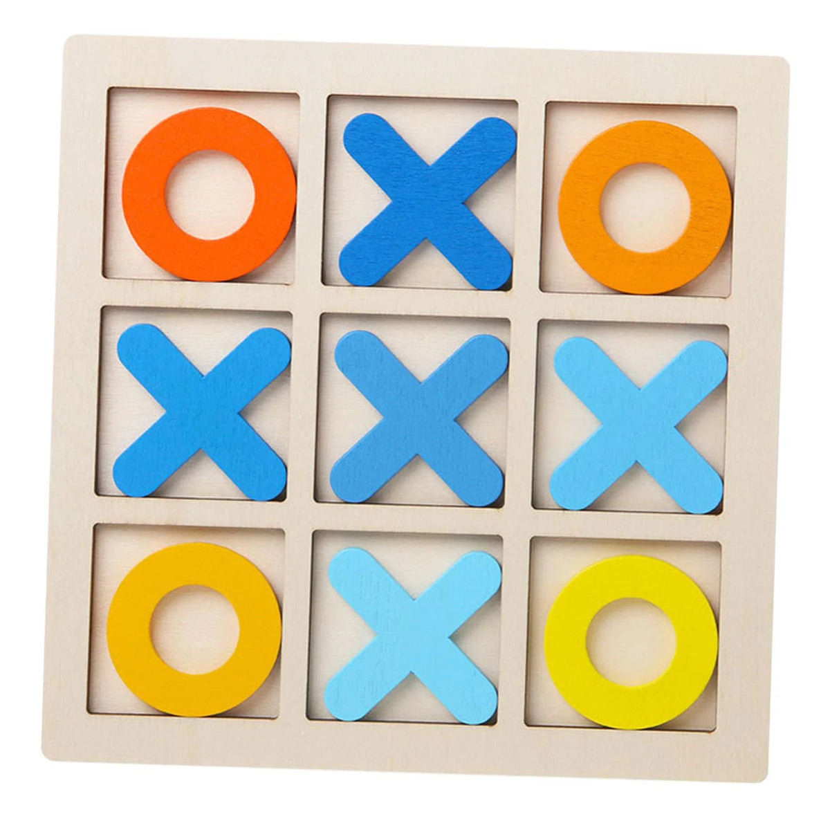 Tic Tac Toe Board Puzzle Game Educational Toys XO Table Toy yellow L9460