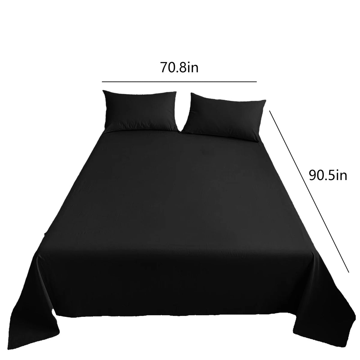 King Size Microfiber Sheets, Black C888