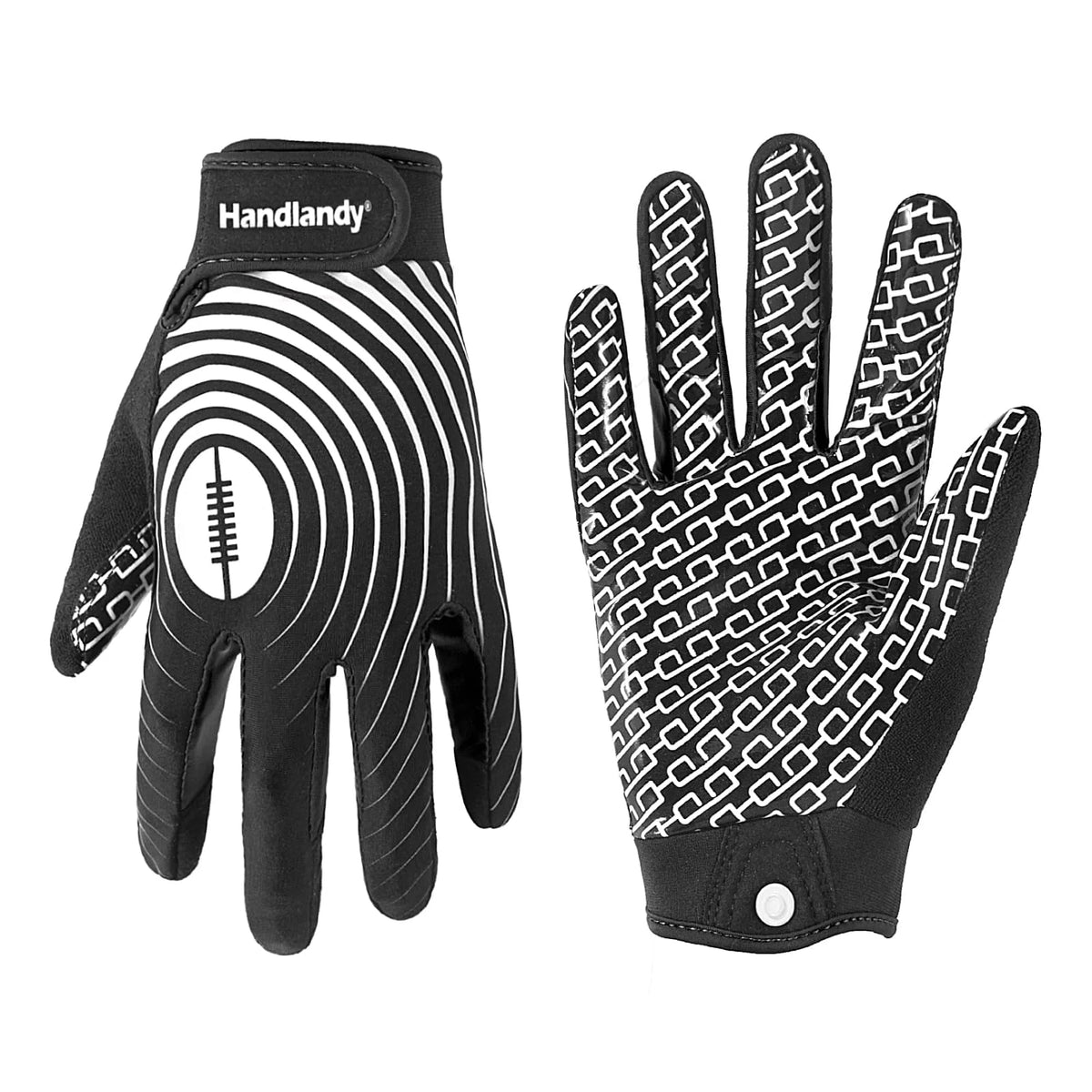 White and Gold Stretch Fit Football Gloves I58780