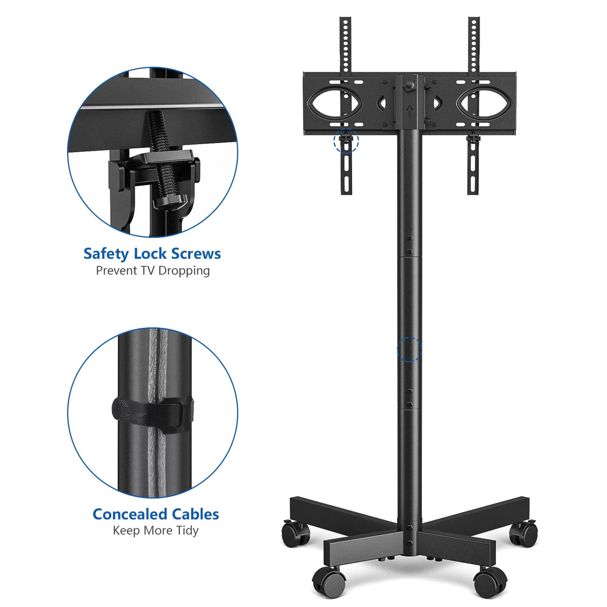 Mobile TV Stand up to 60 inch with Mount Cart W23070