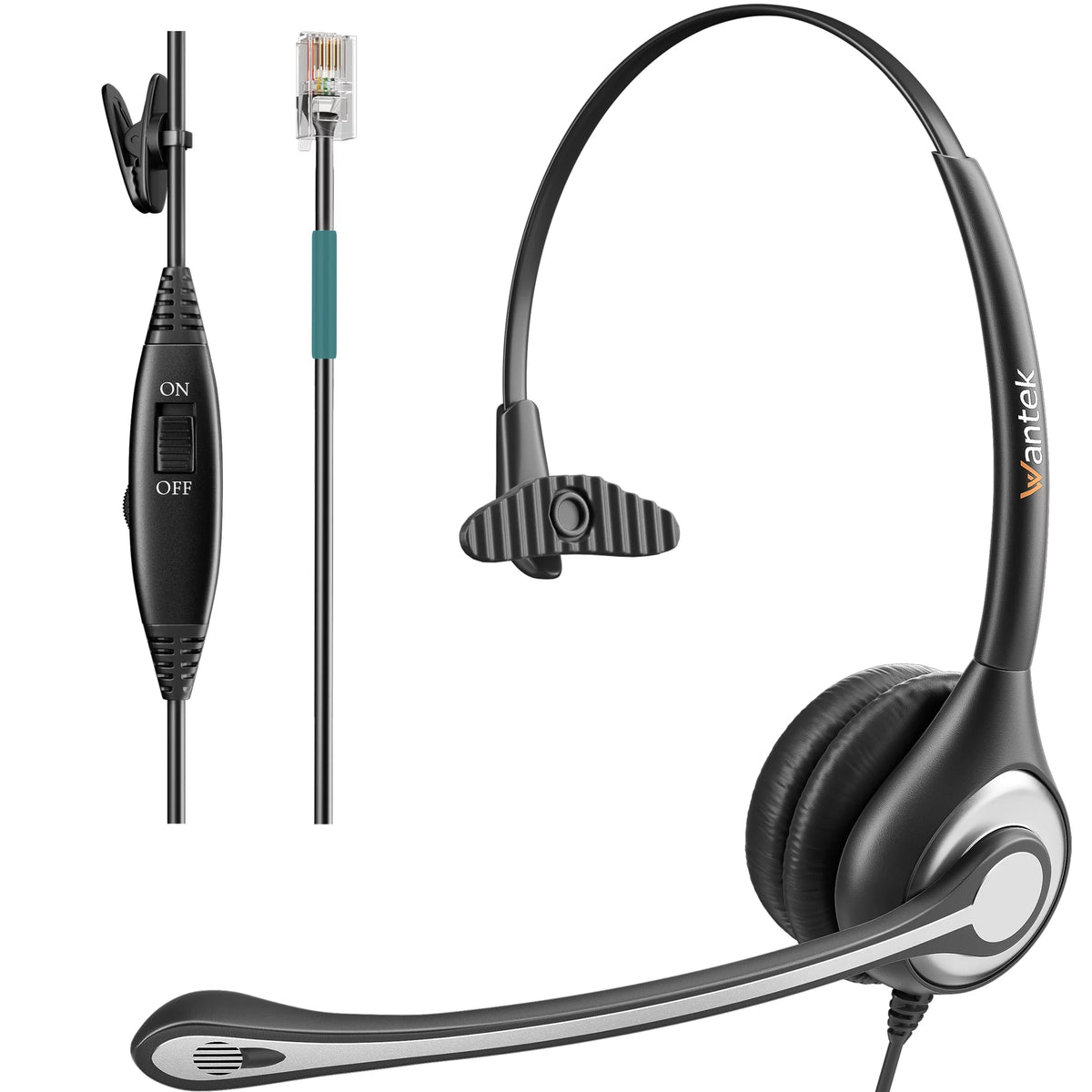 Corded Telephone Headset with Noise Canceling Mic V5685